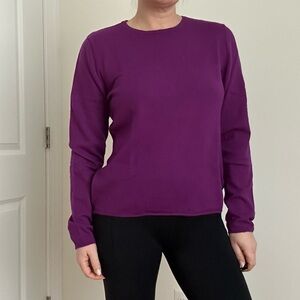 Purple Women's Crew Neck Sweater Top